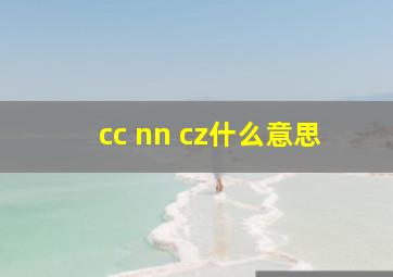 cc nn cz什么意思